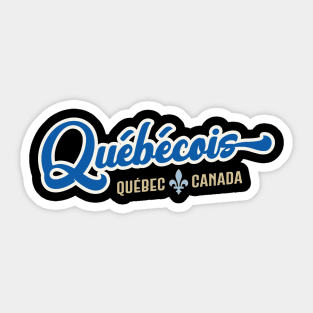 Quebecois - Proud French Canadian du Quebec Dark Blue Sticker